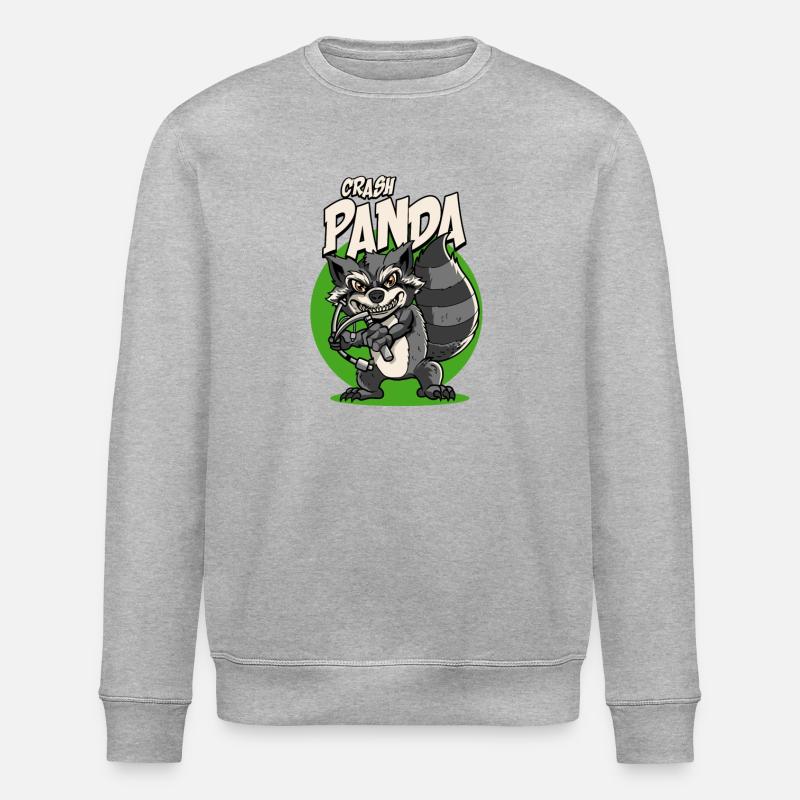 Crash Panda - Anesthesia and Paramedic Design - Stanley/Stella ROLLER Unisex Organic Sweatshirt - heather grey