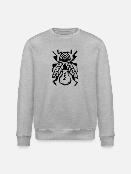 Ideenkäfer - Glühwürmchen - Stanley/Stella Unisex Bio-Sweatshirt ROLLER - Grau meliert