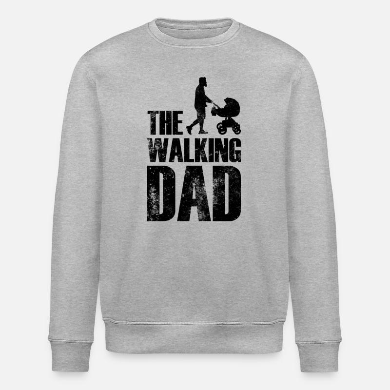 Der wandelnde Vater - Stanley/Stella Unisex Bio-Sweatshirt ROLLER - Grau meliert