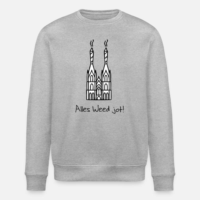 Alles Weed jot - Stanley/Stella Unisex Bio-Sweatshirt ROLLER - Grau meliert