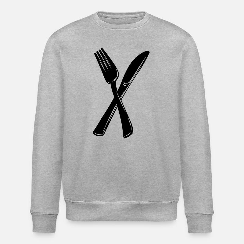 Messer und Gabel - Stanley/Stella Unisex Bio-Sweatshirt ROLLER - Grau meliert