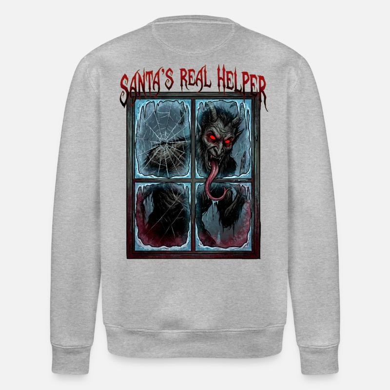 Santas Realer Helfer – Dämonischer Fenstergeist - Sweat bio ROLLER Stanley/Stella Unisexe - gris chiné