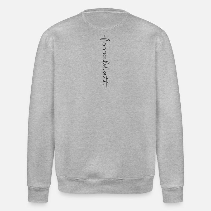 Police verticale calligraphique - Sweat bio ROLLER Stanley/Stella Unisexe - gris chiné