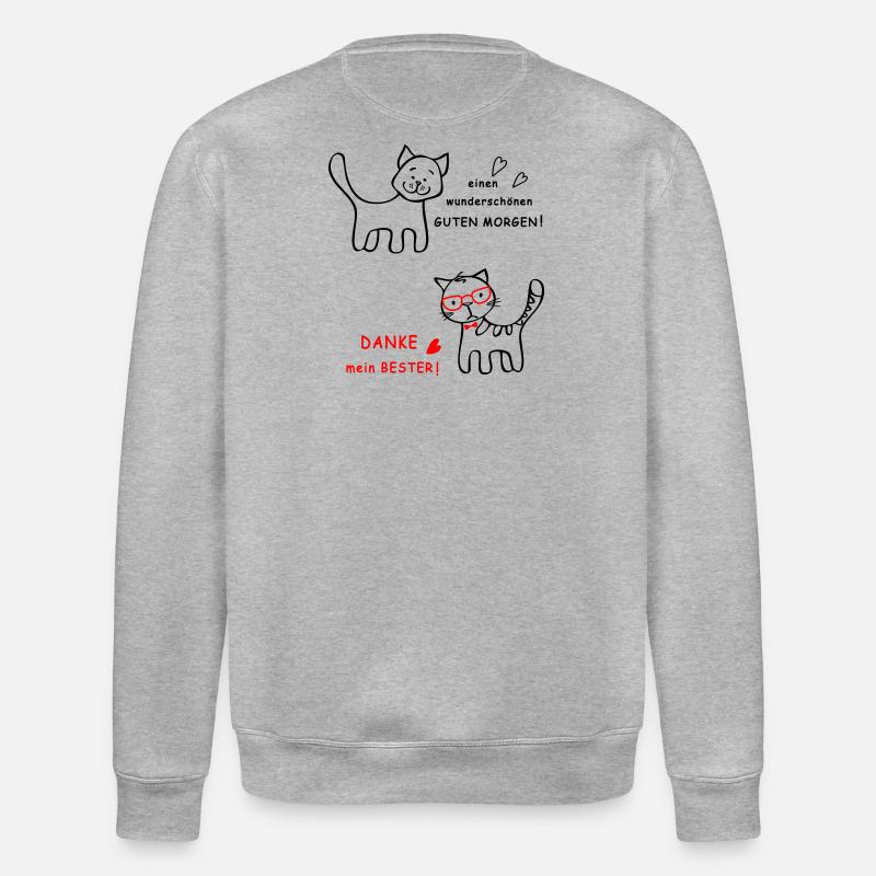 Bonjour chien et chat - Sweat bio ROLLER Stanley/Stella Unisexe - gris chiné