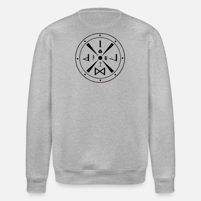 Viking Shield Teutons - Stanley/Stella ROLLER Unisex Organic Sweatshirt - heather grey