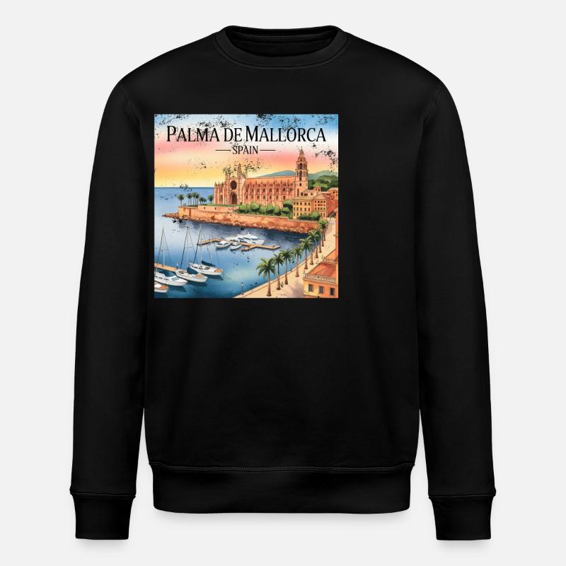 Palma de Mallorca - Stanley/Stella Unisex Bio-Sweatshirt ROLLER - Schwarz