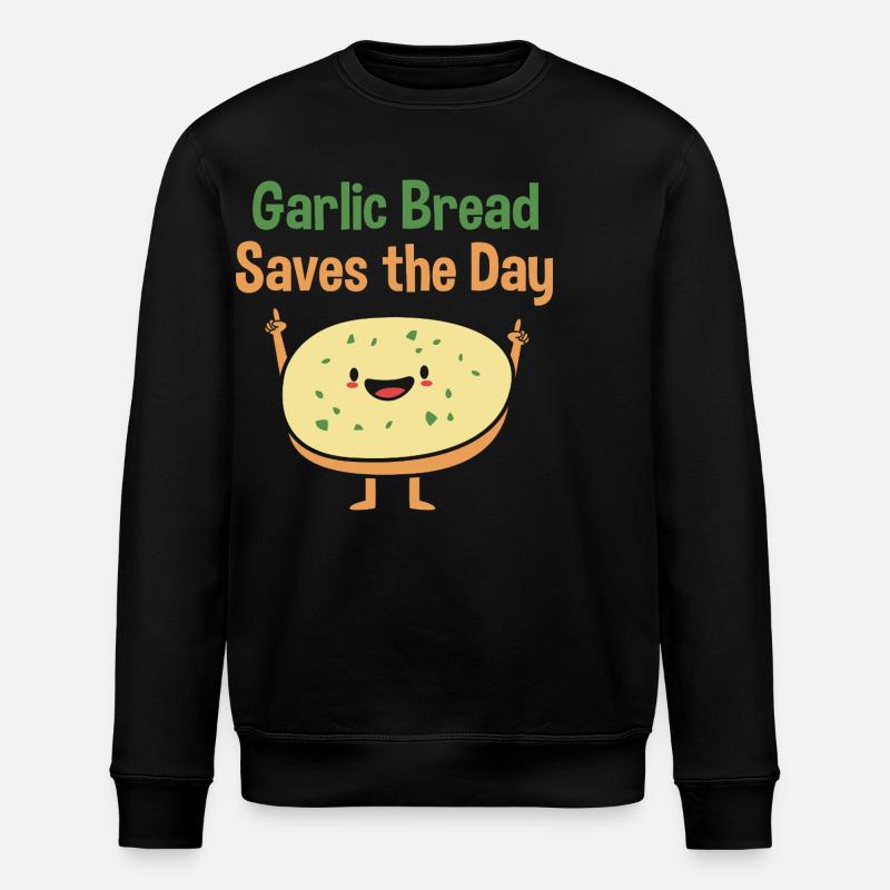 Brot Knoblauch - Stanley/Stella Unisex Bio-Sweatshirt ROLLER - Schwarz