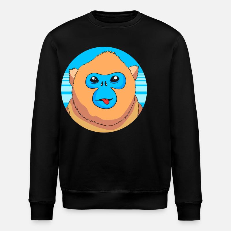 Snub-nosed monkey Monkey Chimpanzee - Stanley/Stella ROLLER Unisex Organic Sweatshirt - black