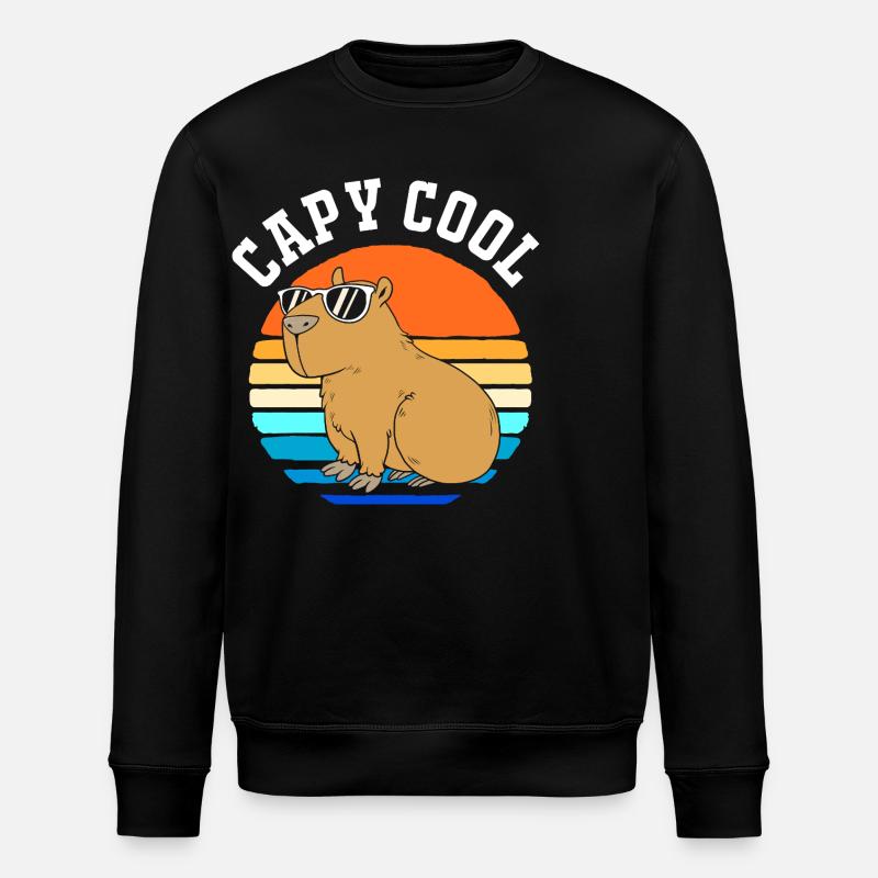 Capybara Capibara - Stanley/Stella ROLLER Unisex Organic Sweatshirt - black