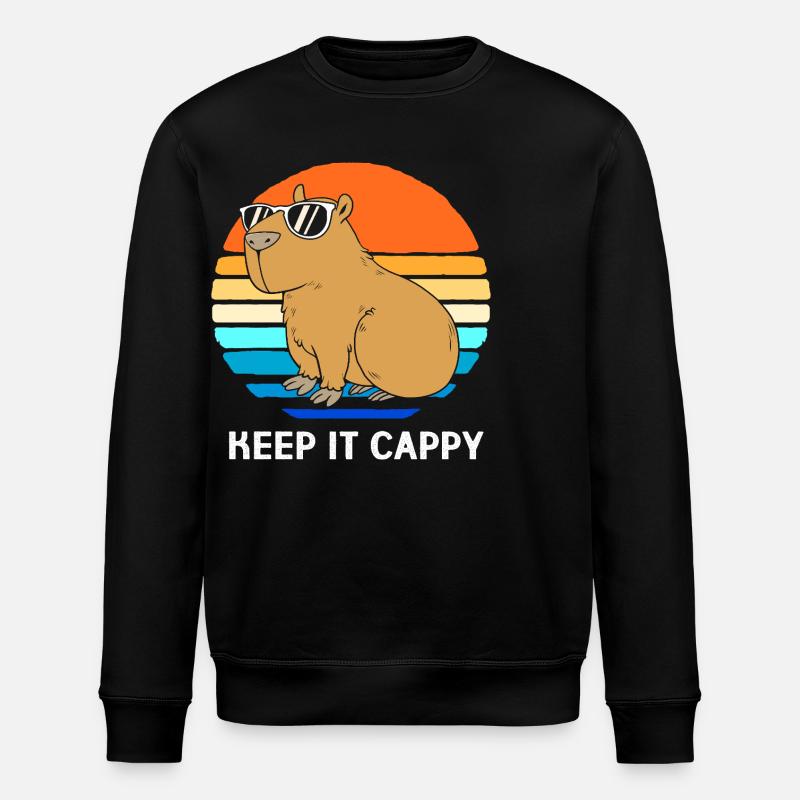 Capybara Capibara - Stanley/Stella ROLLER Unisex Organic Sweatshirt - black