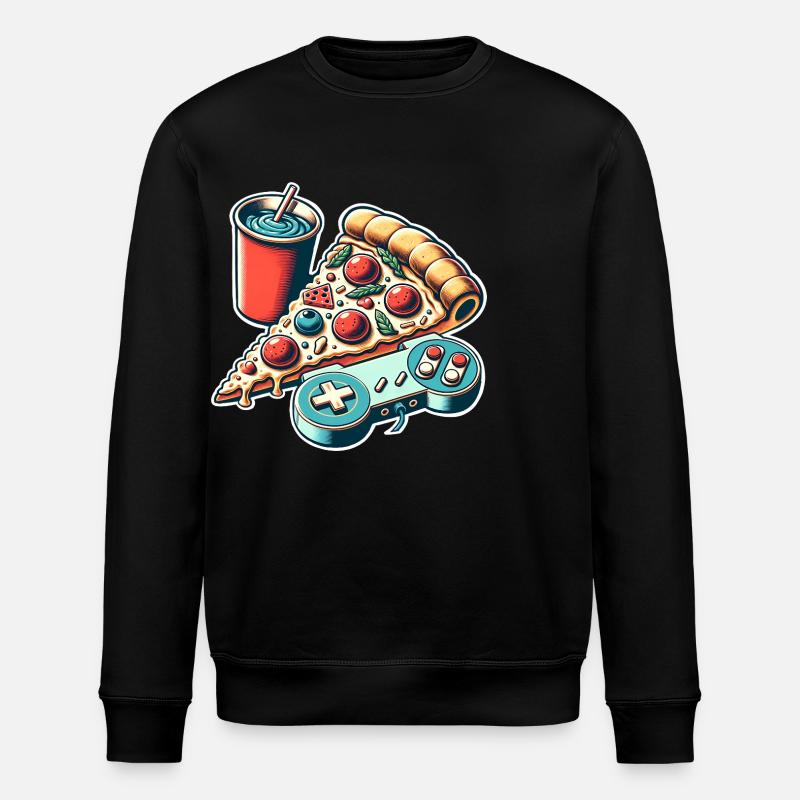 Pizza Gaming Gamer - Stanley/Stella Unisex Bio-Sweatshirt ROLLER - Schwarz