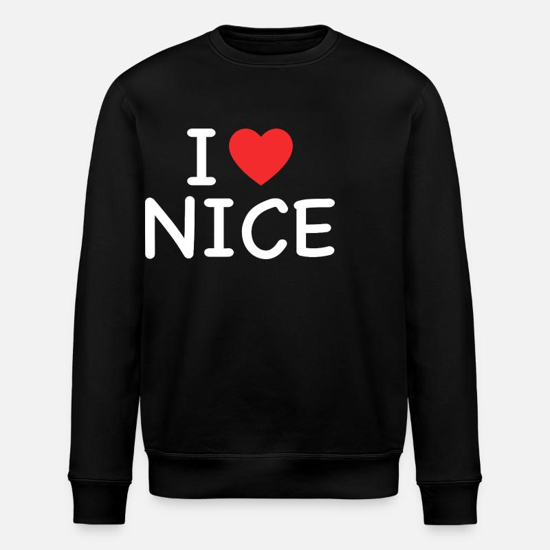 i love nice - j'aime nice - Sweat bio ROLLER Stanley/Stella Unisexe - noir