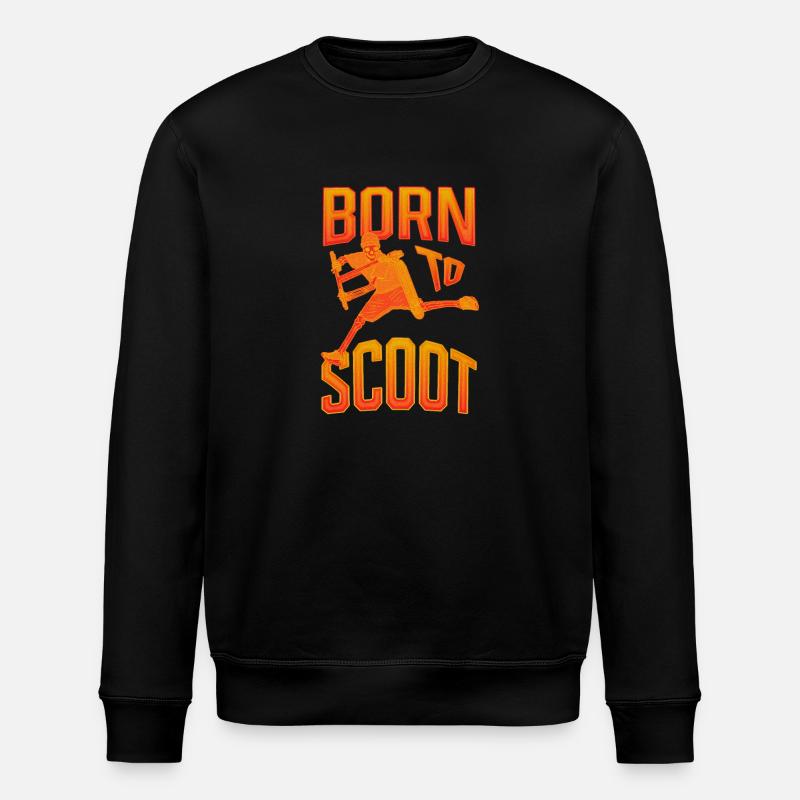 Born to Scoot - Stanley/Stella Unisex Bio-Sweatshirt ROLLER - Schwarz