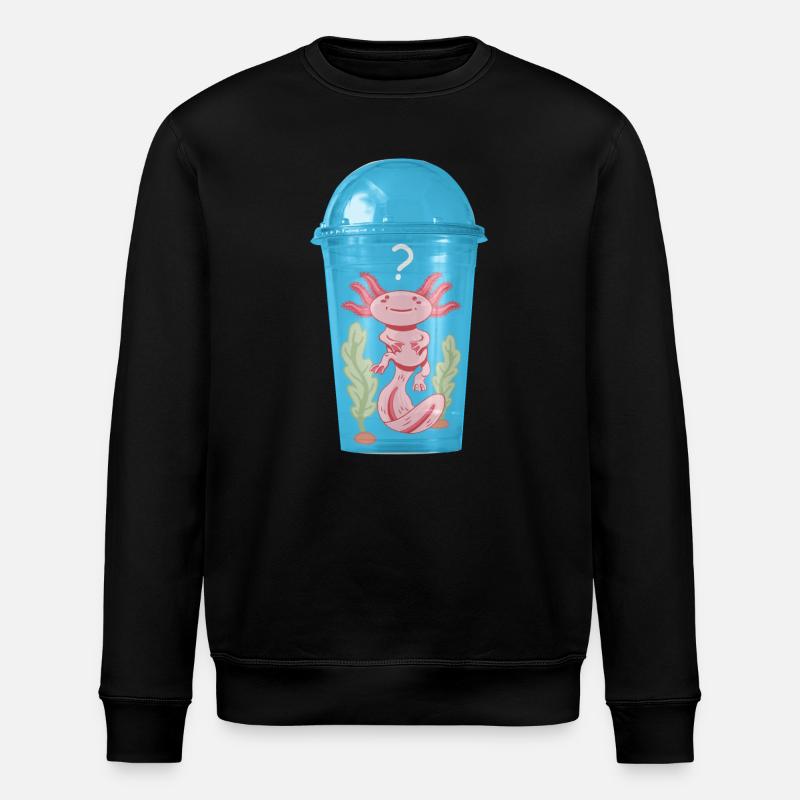 Ocelot fish in plastic cup - Stanley/Stella ROLLER Unisex Organic Sweatshirt - black