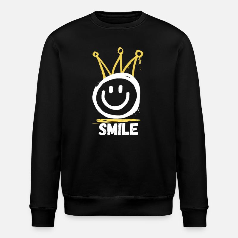 Smile Graffiti - Stanley/Stella ROLLER Unisex Organic Sweatshirt - black