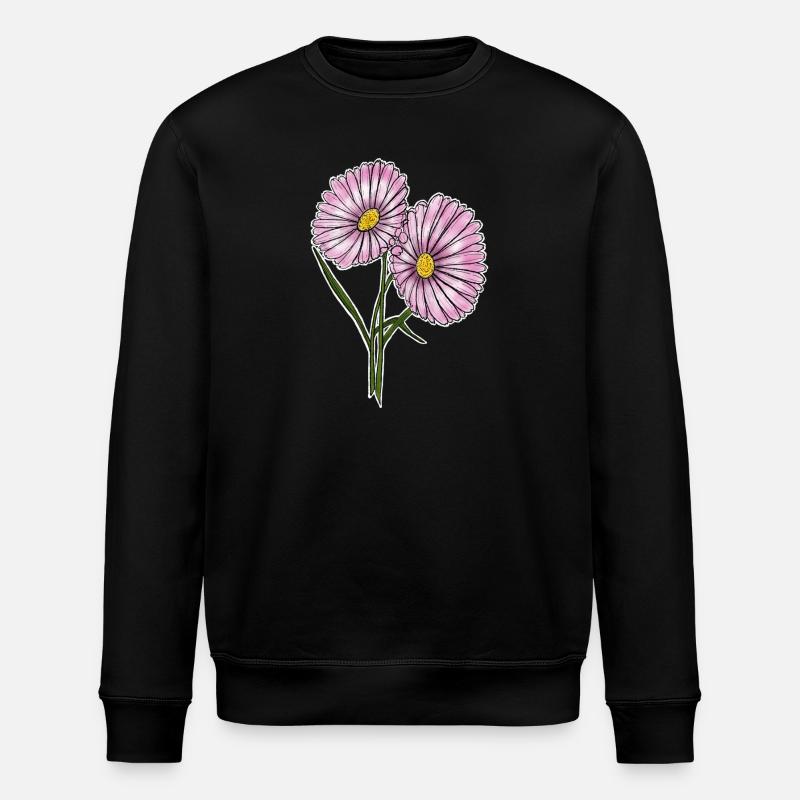 Gänseblümchen - Stanley/Stella Unisex Bio-Sweatshirt ROLLER - Schwarz