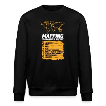 Conception cartographique - Sweat bio ROLLER Stanley/Stella Unisexe - noir - Devant - Nik (191cm)