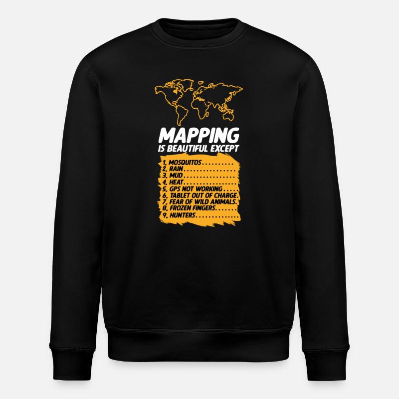 Kartografie Design - Stanley/Stella Unisex Bio-Sweatshirt ROLLER - Schwarz