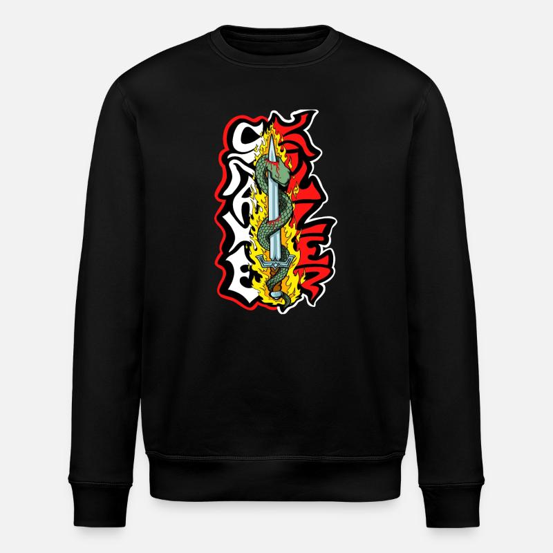 Schlangen-Killer - Stanley/Stella Unisex Bio-Sweatshirt ROLLER - Schwarz