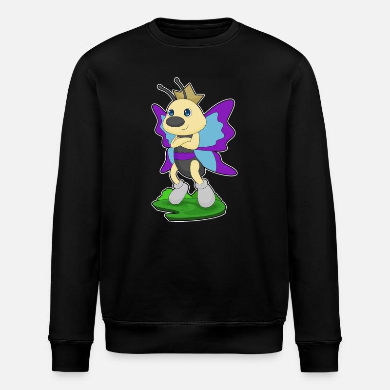 Couronne de princesse papillon - Sweat bio ROLLER Stanley/Stella Unisexe - noir