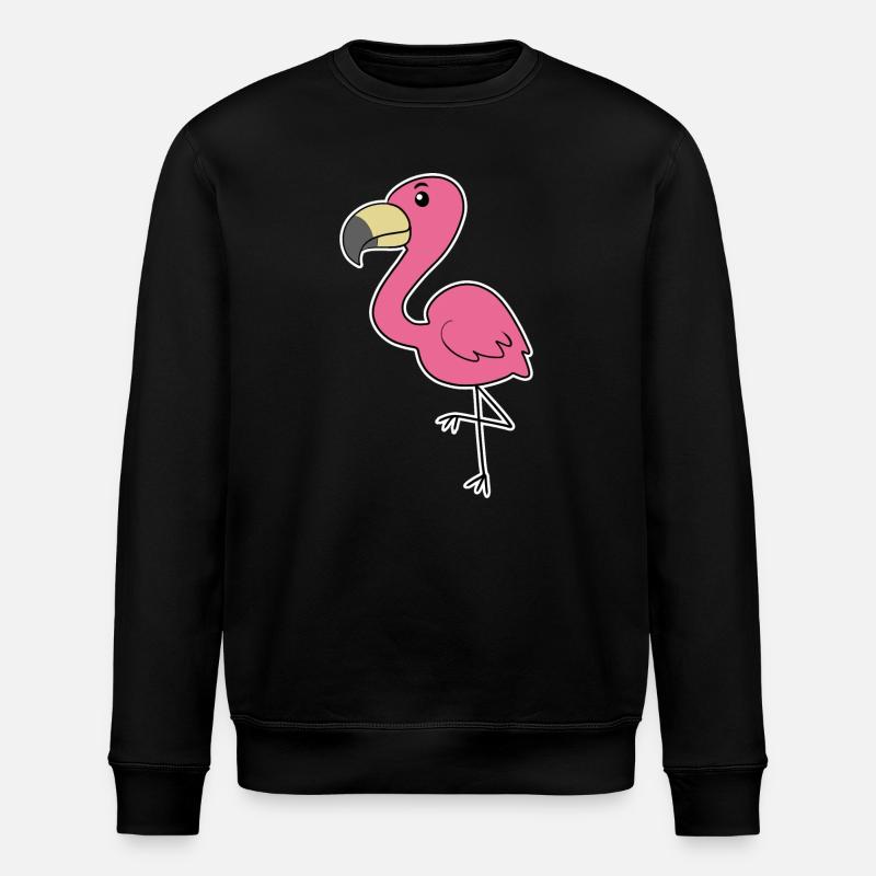 Flamingo - Stanley/Stella ROLLER Unisex Organic Sweatshirt - black