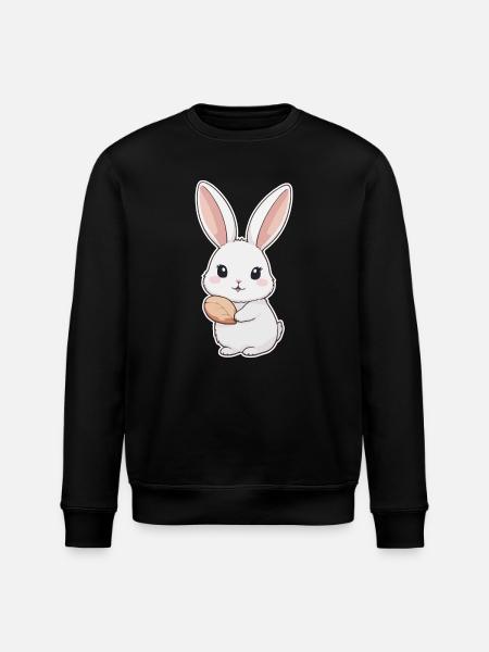 Bunny, Rabbit, Easter Bunny - Stanley/Stella ROLLER Unisex Organic Sweatshirt - black