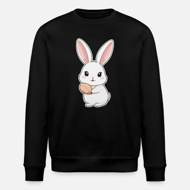 Bunny, Rabbit, Easter Bunny - Stanley/Stella ROLLER Unisex Organic Sweatshirt - black