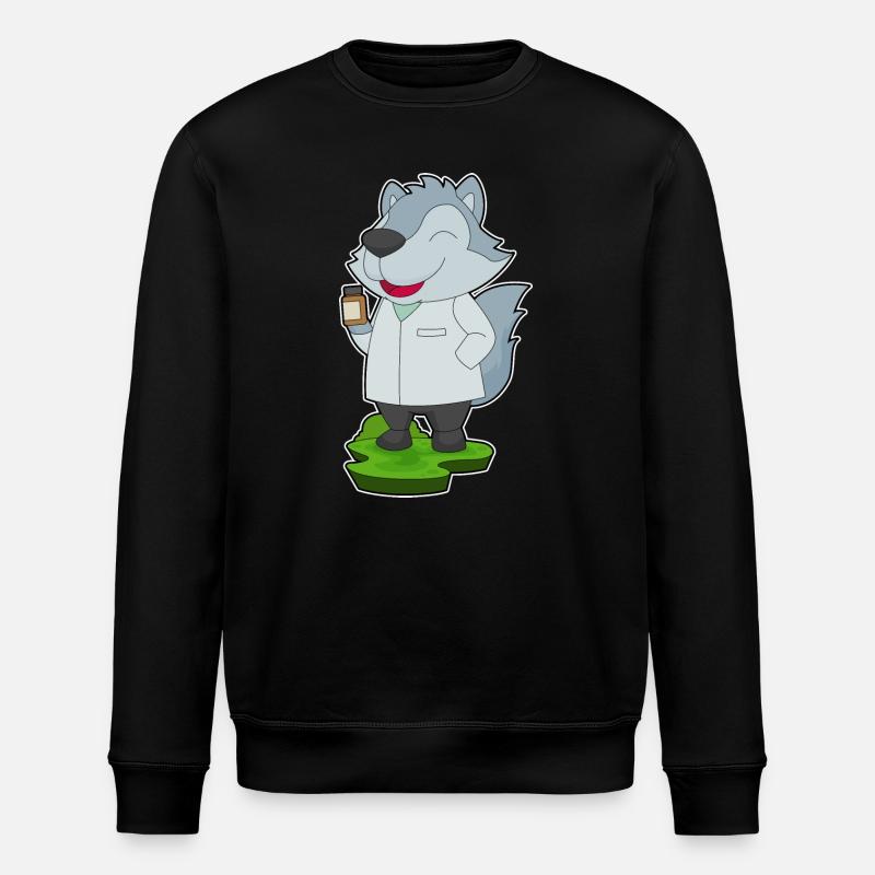 Wolf Arzt Medizin - Stanley/Stella Unisex Bio-Sweatshirt ROLLER - Schwarz