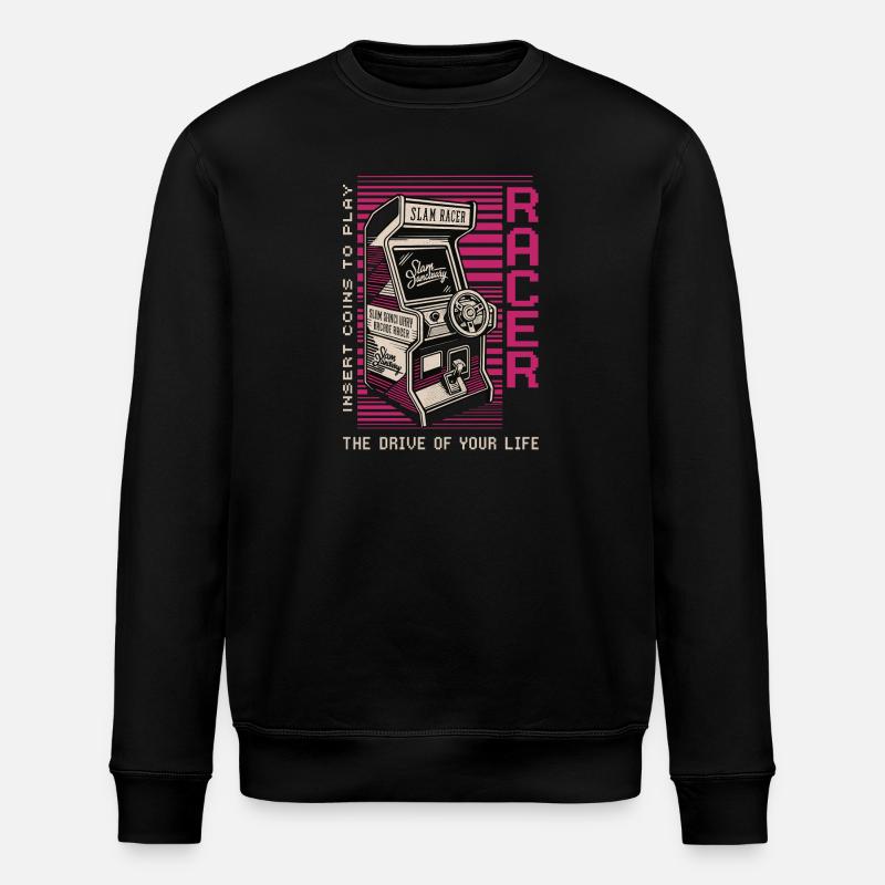 Racer Arcade Neon Retro - Sweat bio ROLLER Stanley/Stella Unisexe - noir