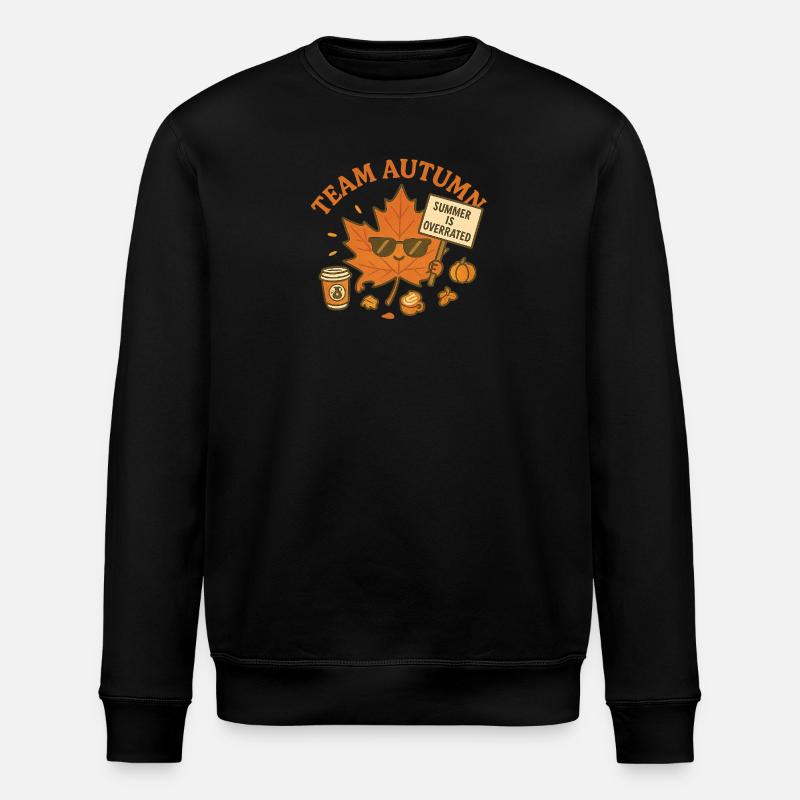 Team Autumn - Summer is Overrated - Stanley/Stella ROLLER Unisex Organic Sweatshirt - black