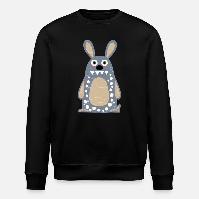 Crazy Rabbit - Stanley/Stella ROLLER Unisex Organic Sweatshirt - black