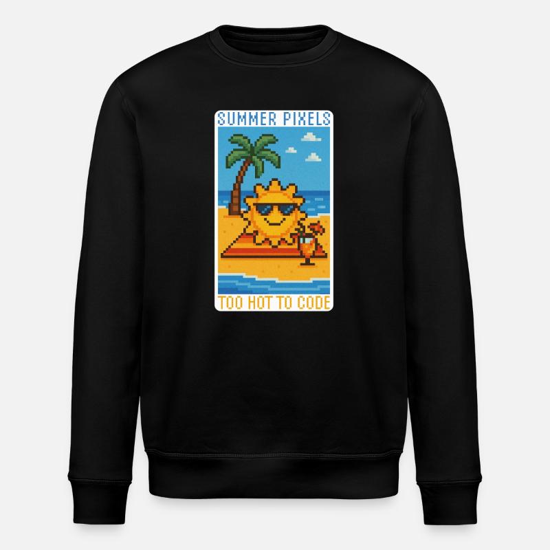 Pixels ensoleillés et froid - Sweat bio ROLLER Stanley/Stella Unisexe - noir