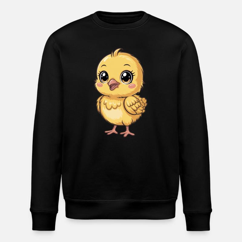 Cadeau de poussin mignon - Sweat bio ROLLER Stanley/Stella Unisexe - noir