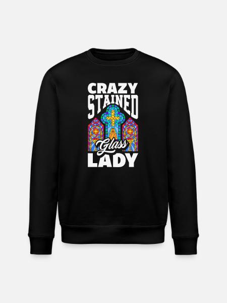 Buntglas-kunst Buntglas-künstler - Stanley/Stella Unisex Bio-Sweatshirt ROLLER - Schwarz