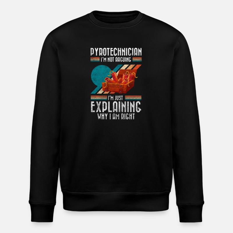 Technik Rakete Feuerwerkskörper Ultras - Stanley/Stella Unisex Bio-Sweatshirt ROLLER - Schwarz