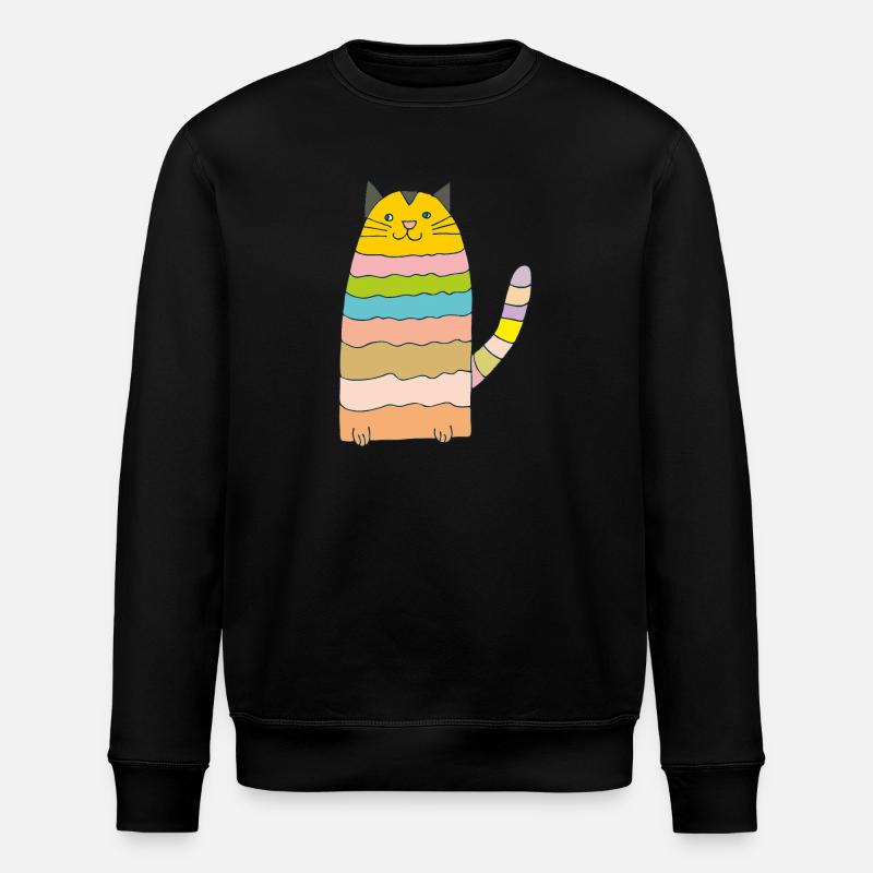 Cat curls - Stanley/Stella ROLLER Unisex Organic Sweatshirt - black