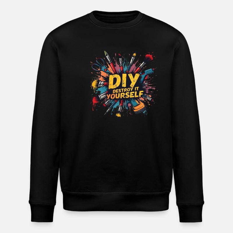 DIY Détruisez-le vous-même - Craft Upcycling - Sweat bio ROLLER Stanley/Stella Unisexe - noir