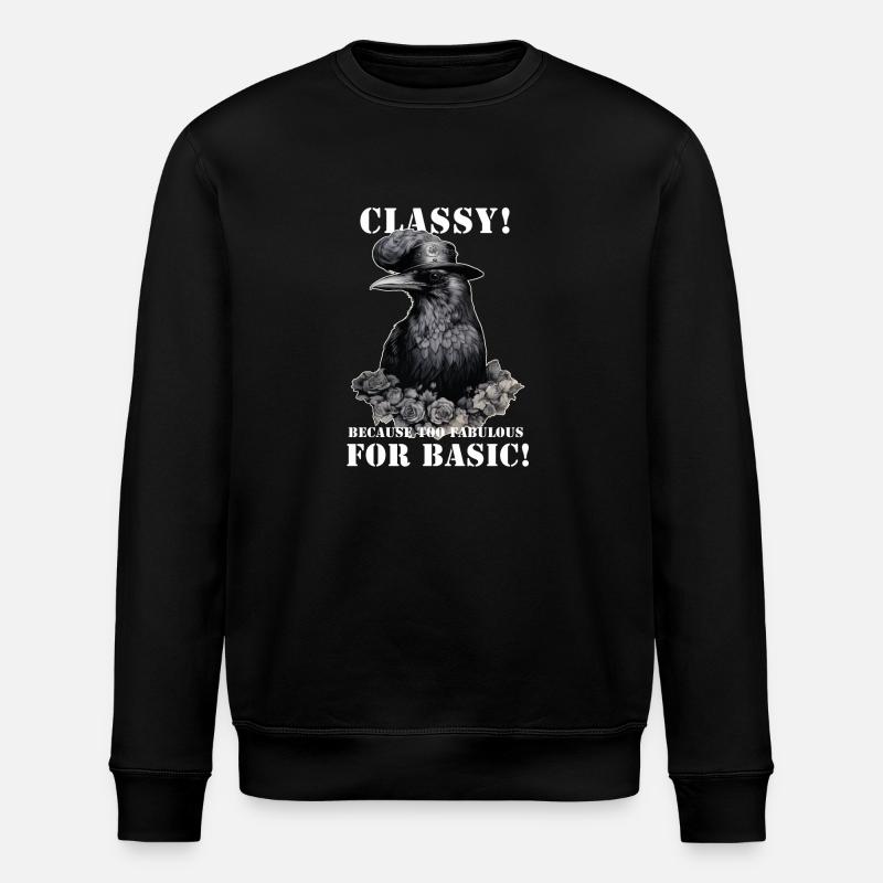 Steampunk Rabe - Stanley/Stella Unisex Bio-Sweatshirt ROLLER - Schwarz