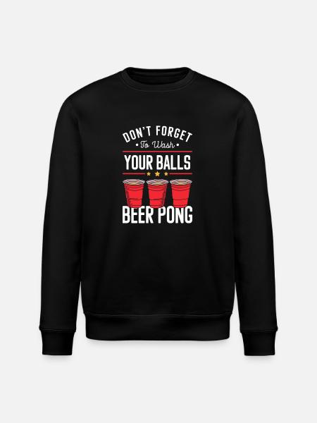 Beerpong Alcohol Rules Ball - Stanley/Stella ROLLER Unisex Organic Sweatshirt - black