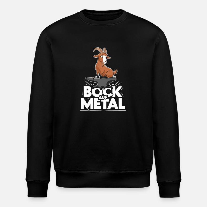 Bock auf Metal - Stanley/Stella Unisex Bio-Sweatshirt ROLLER - Schwarz