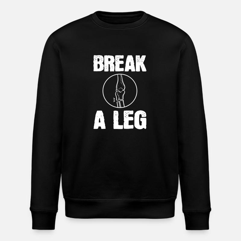 Gebrochenes Bein - Stanley/Stella Unisex Bio-Sweatshirt ROLLER - Schwarz