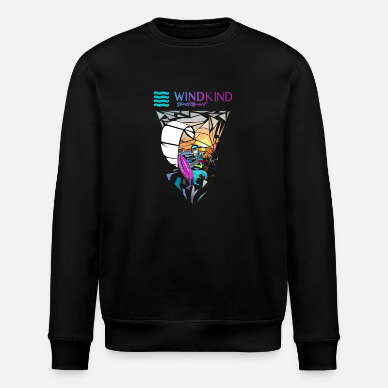 Kitesurfen - Stanley/Stella Unisex Bio-Sweatshirt ROLLER - Schwarz