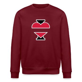 I Love - Sweat bio ROLLER Stanley/Stella Unisexe - bordeaux - Devant - Nik (191cm)