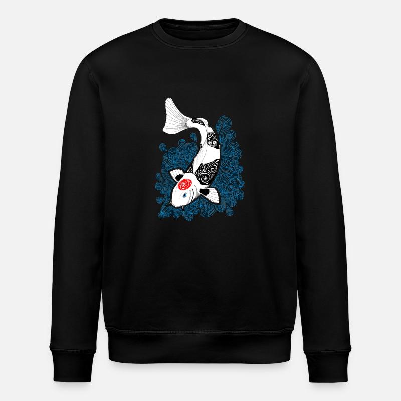 Koi Karpfen Design - Stanley/Stella Unisex Bio-Sweatshirt ROLLER - Schwarz