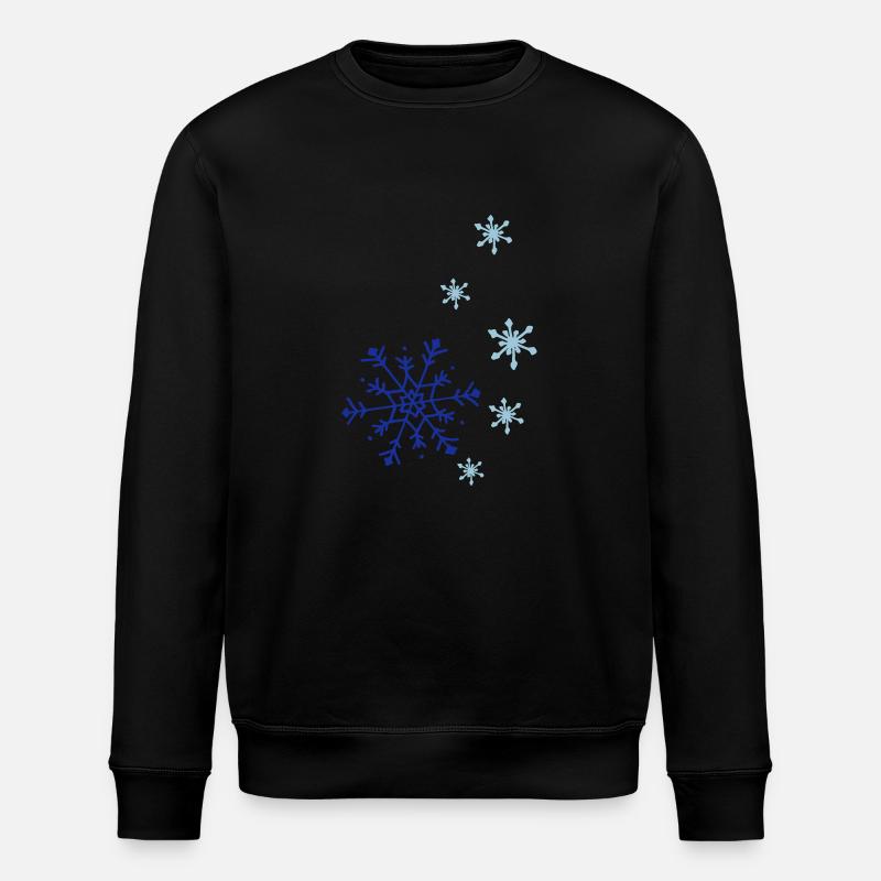 Snowflakes falling - Stanley/Stella Unisex Bio-Sweatshirt ROLLER - Schwarz
