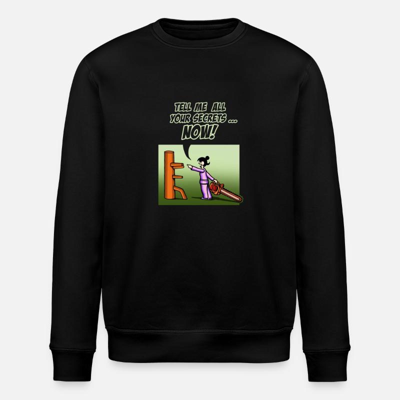 chainsaw 2016 green - Stanley/Stella Unisex Bio-Sweatshirt ROLLER - Schwarz