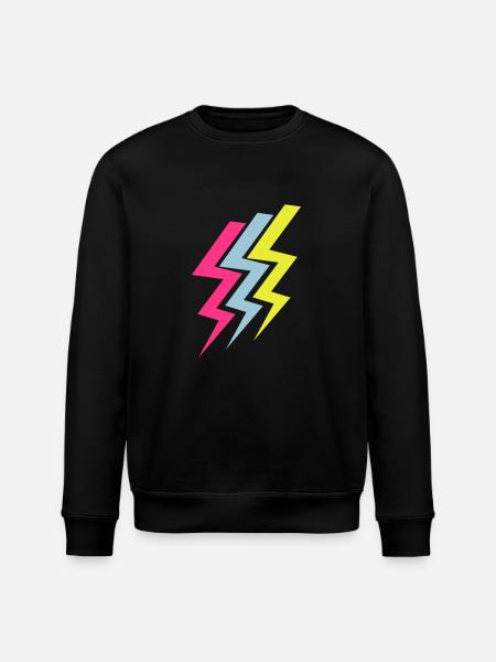 Drei Blitze - Three Thunderbolts - Stanley/Stella Unisex Bio-Sweatshirt ROLLER - Schwarz