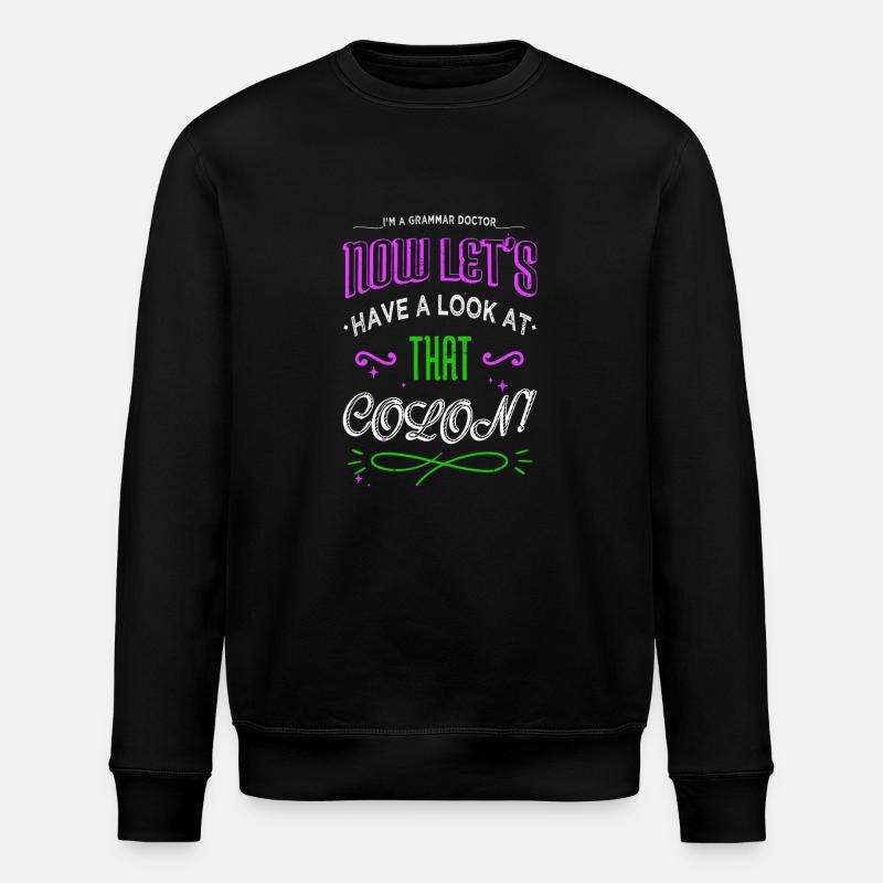 copywriter funny sayings writing christmas - Stanley/Stella ROLLER Unisex Organic Sweatshirt - black
