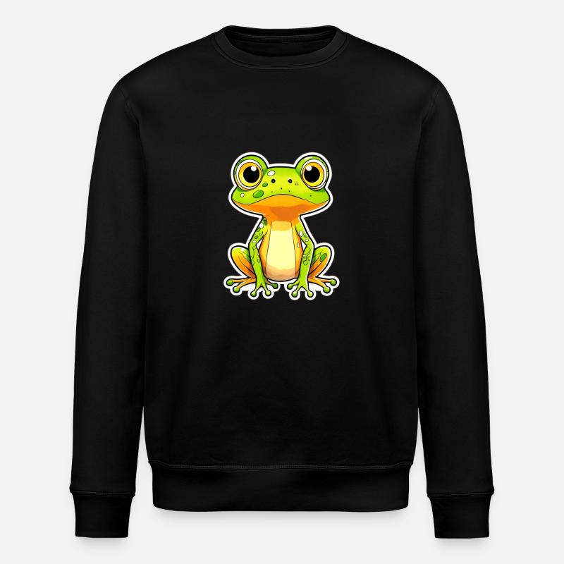Frog Green Frog Frog - Stanley/Stella ROLLER Unisex Organic Sweatshirt - black