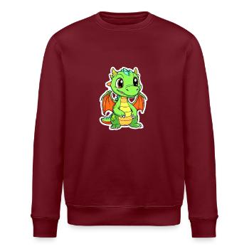 Niedlicher Drache - Stanley/Stella Unisex Bio-Sweatshirt ROLLER - Burgunderrot - Vorne - Nik (191cm)